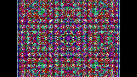 Cellular Automata 2D Rainbow Color Test 0 (no editing)