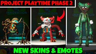 Project Playtime Phase 2 | All New Monsters and their Emotes (Huggy Wuggy, Mommy Long Legs,Boxy Boo)