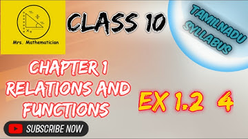 10th maths chapter 1 Ex1.2  4 |TN maths chapter 1 Relations and functions Exercise 1.2  4 problem