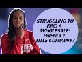 Find a Title Company for Wholesale Deals #SHORTS