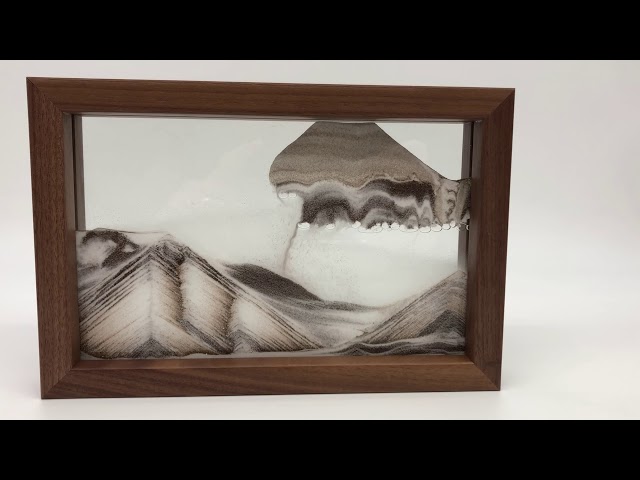 Landscape Walnut Moving Sand Art- By Klaus Bosch