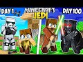 I survived 100 days as a jedi in minecraft