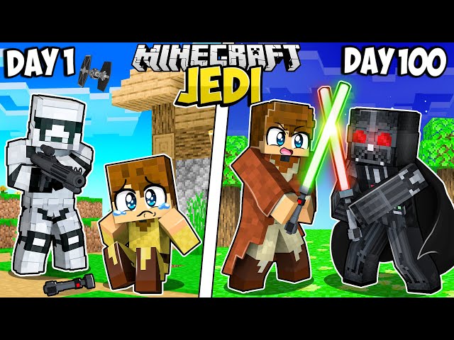 I Survived 100 Days as a JEDI in Minecraft class=