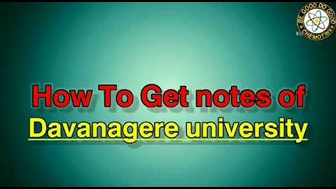 How To Download Davanagere University Note