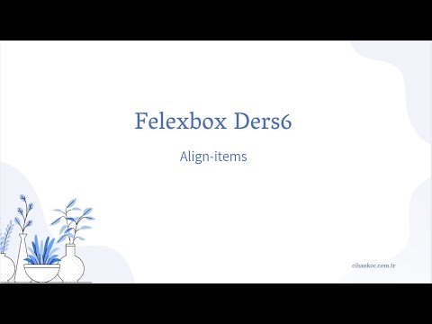 Flexbox Dersleri 6. Align-items Nedir? Nasıl kullanılır? Css3 Dersleri