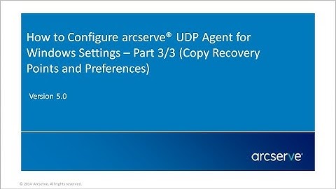 How to Configure Copy Recovery Points and Preference Settings
