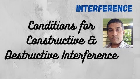 Conditions for Constructive & Destructive Interference | Wave Optics