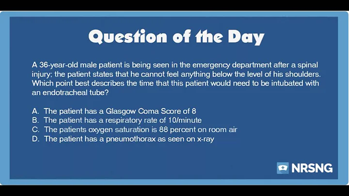 NCLEX Practice Questions: Breathing Difficulties in a Patient with Spinal Cord Injury (Neuro)