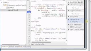 How to debug JQuery Code using Chrome Browser