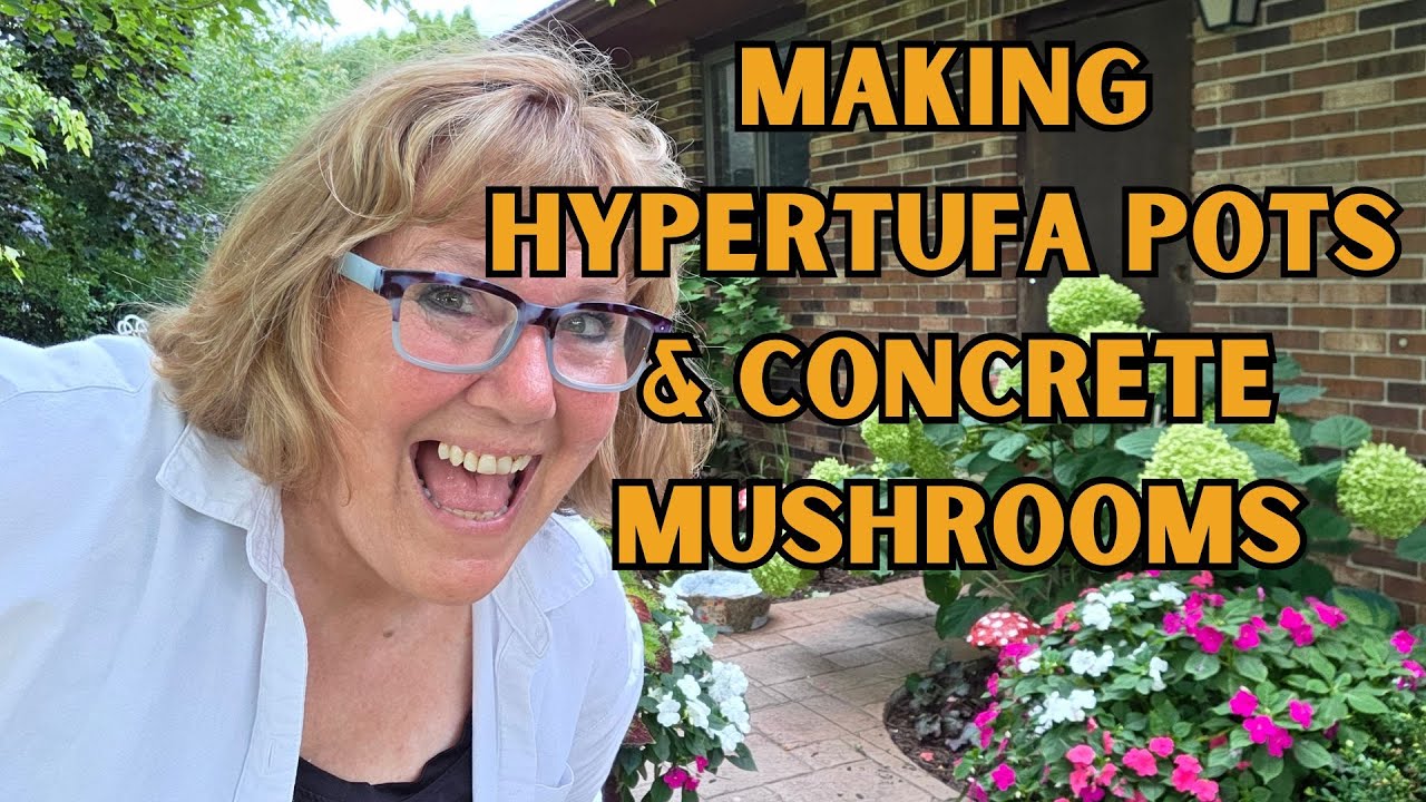 How to Make Hypertufa Pots & Concrete Mushrooms