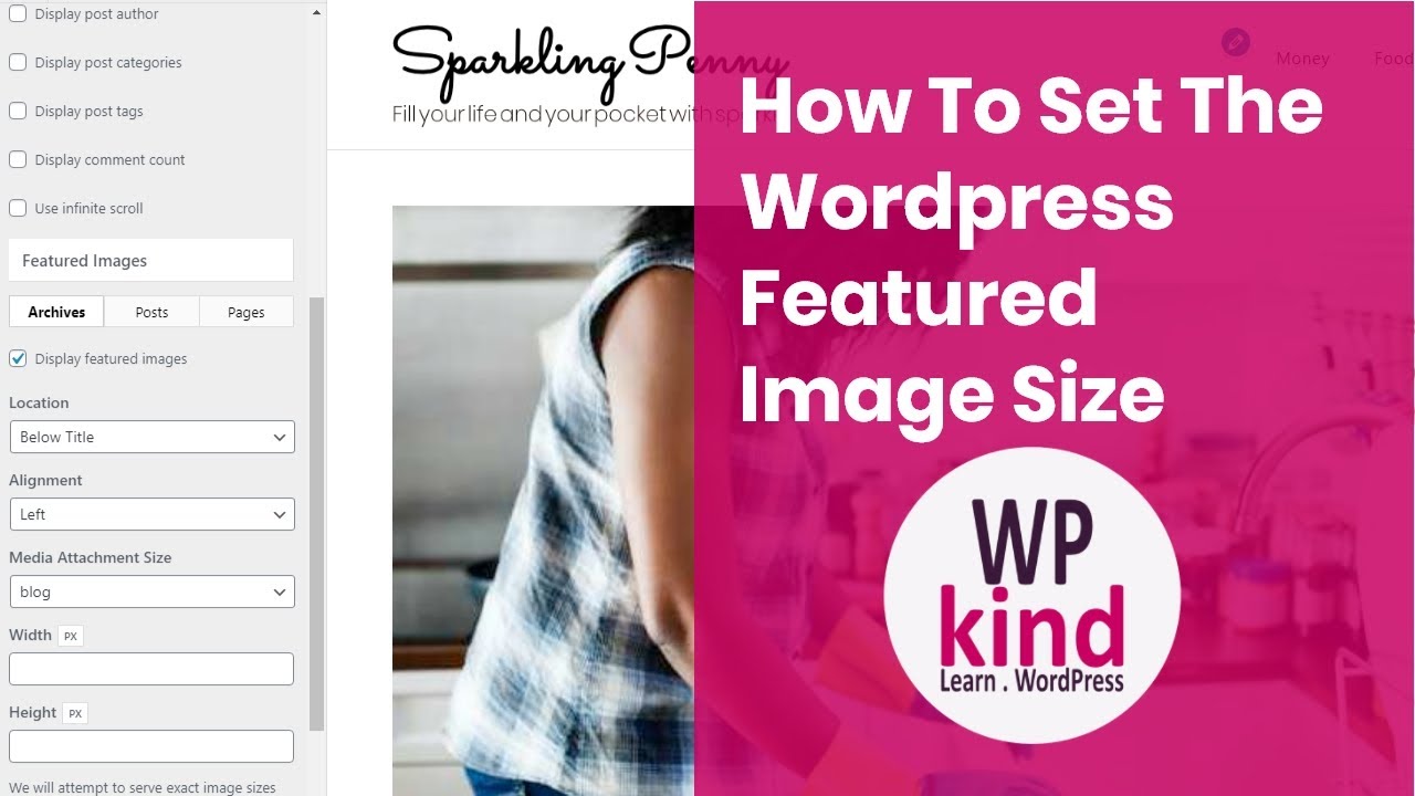 New How to set the wordpress featured image size
