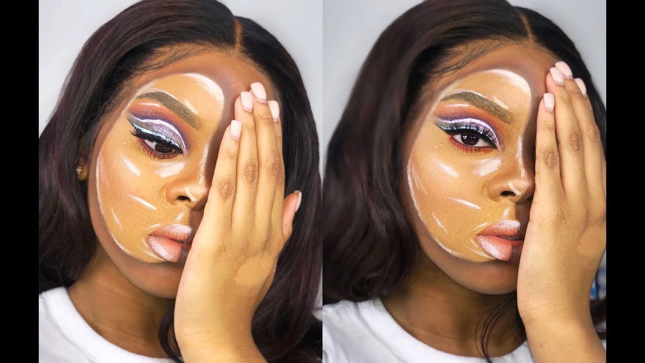 HALF FACE MASK MAKEUP TUTORIAL +BEGINNER FRIENDLY INSPIRED BY NIKKIE