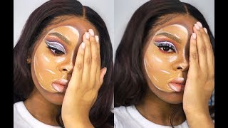 HALF FACE MASK MAKEUP TUTORIAL +BEGINNER FRIENDLY | INSPIRED BY NIKKIE TUTORIALS