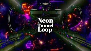 Neon Tunnel Loop Background | Deep In Galaxy Tunnel | 60 Min Loop | Vj Abstract