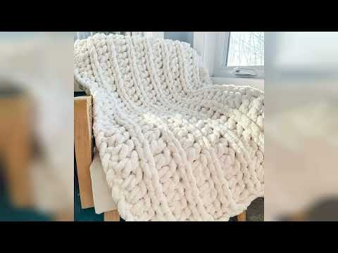 Overview: QWM Chunky Blankets Loom Knitting Looms Long Installation Free and Adjustable Foldable...