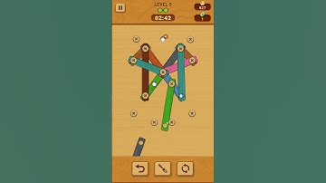 #level5 Hard Wood Nuts and Bolts Screw #woodle #viral #gaming 🔥