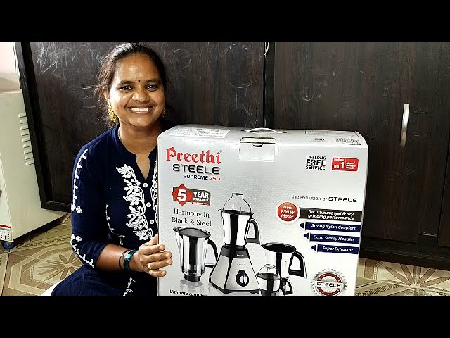 Preethi 750 Watts 3 Jar Mixer Grinder (PEPPY750,MG245) - Nandilath G-Mart