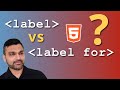 Html label vs label for attribute tutorial