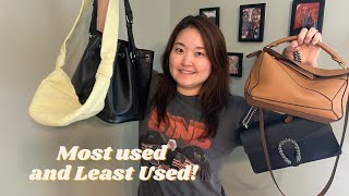 Most used and least used bags/SLGs in my collection!