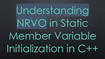 Understanding NRVO in Static Member Variable Initialization in C+ +