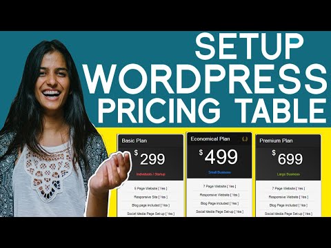 Setup Pricing Table In Wordpress Site Price Plan Updated