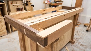 The Woodworker's Workbench  Hand Cut Dovetails, Dog Holes and a Vise