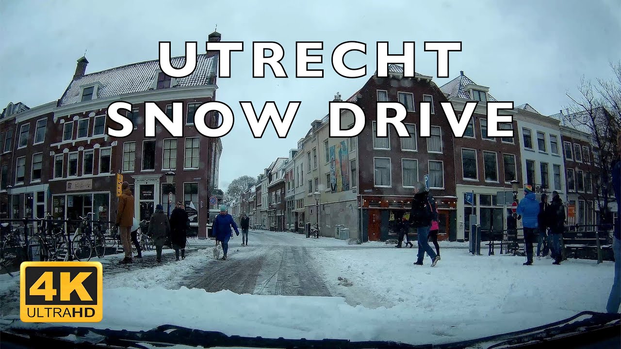 Utrecht city center snow drive 🇳🇱(2021) Netherlands