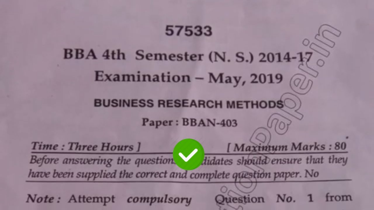 business research question paper