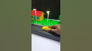 automatic street light working model for science project  #schoolproject #shorts #science