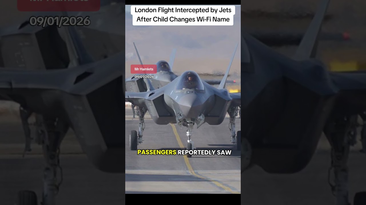 Лондонский рейс перехвачен истребителями после того, как ребенок изменил название сети Wi-Fi.
