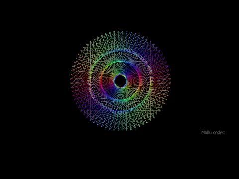 wide screen core circle graphics sequence / python turtle /python/mallu codec