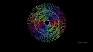wide screen core circle graphics sequence / python turtle /python/mallu codec