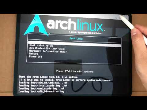 [UTM] Install ArchLinux on iPad | Build & run C apps