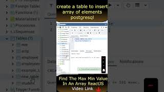 Array Of Elements Create Table Insert PostgreSQL pgAdmin #postgresql