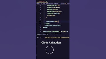 Clock loader Animation HTML and CSS #shorts #coding