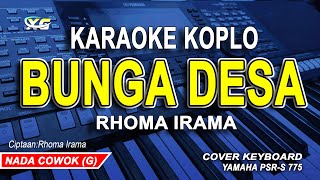 Video thumbnail of "Karaoke koplo Raib (Bunga Desa) - Rhoma Irama || Nada Cowok / Pria"