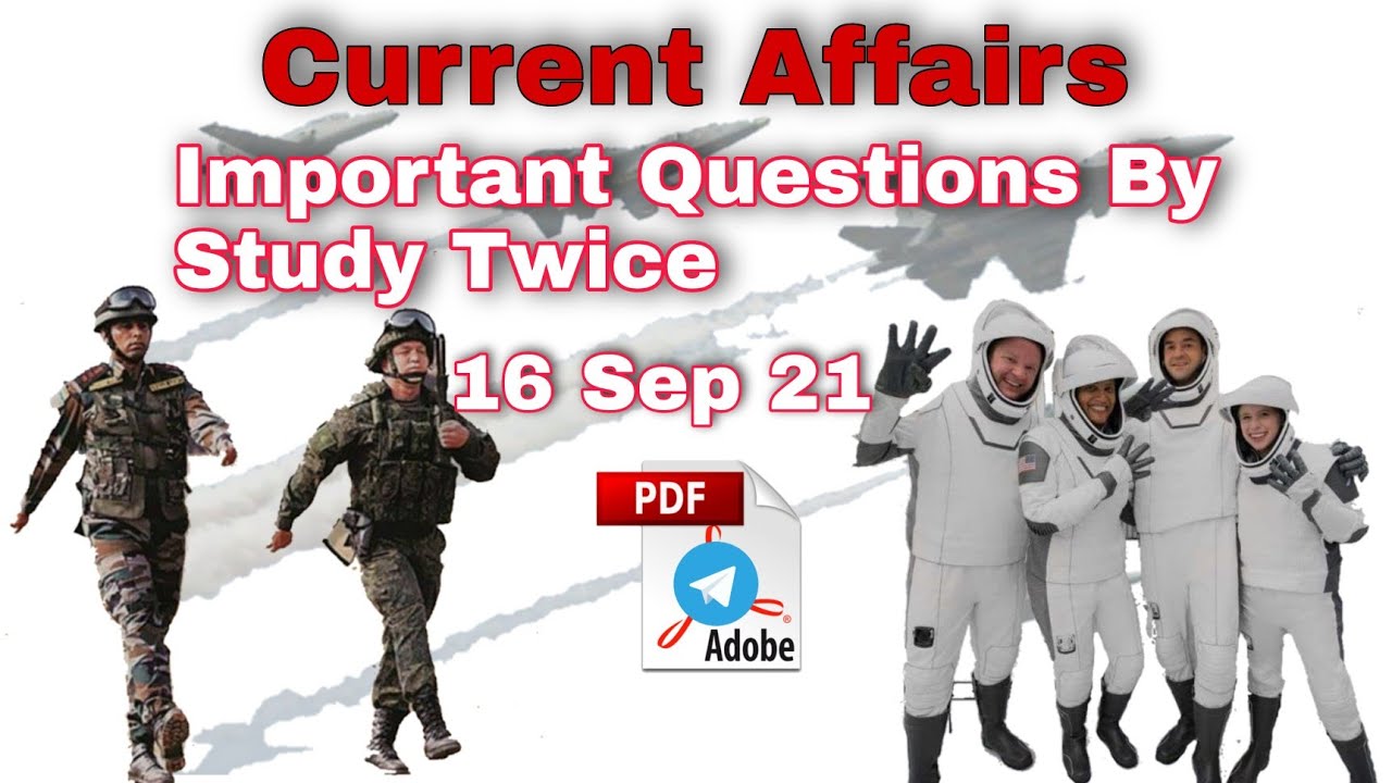 16 September 2021 Daily Current Affairs 