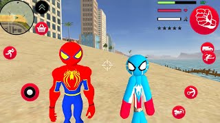 Süper Kahraman Amerikan Çöp Adam Vs Amazing-Spider Stickman Rope Hero 2 - Android Gameplay screenshot 2