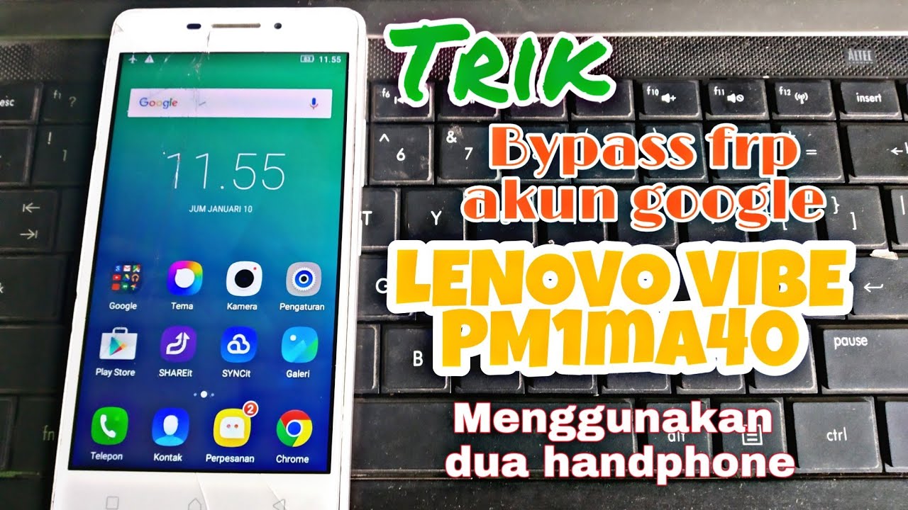 Bypass frp akun google lenovo vibe PM1ma40 - YouTube
