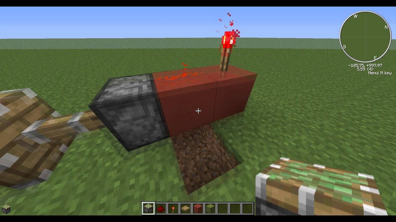 Minecraft Redstone Tuorial Pressure Plate Piston Door YouTube