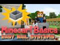 Simple and Easy Minecraft Minecart System!! Minecraft Bedrock 1.16
