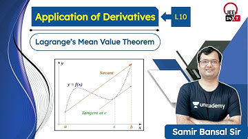 JEE Maths: Application of Derivatives L10 | Lagrange