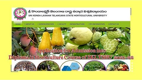 Application for Admission into Diploma in Horticulture Course of SKLTSHU  2021 22