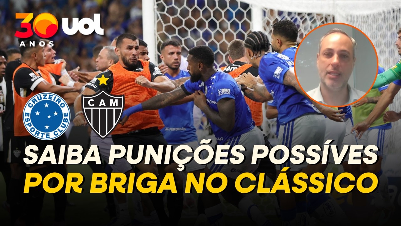 PUNIÇÕES A CAMINHO: JOGADORES DE CRUZEIRO E ATLÉTICO-MG SERÃO DENUNCIADOS POR RIXA OU AGRESSÃO