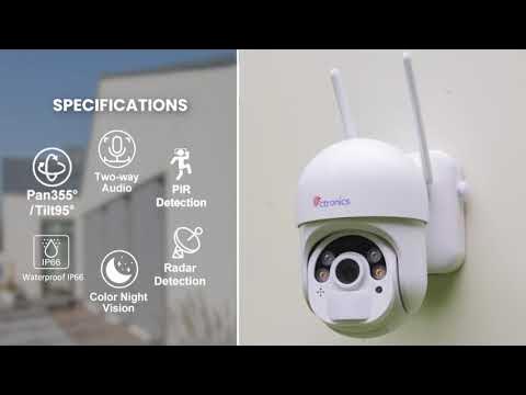 Ctronics 3G-4G PTZ Security Camera Outdoor For Home