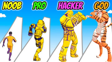 Power Rush 3D - NOOB vs PRO vs HACKER vs GOD