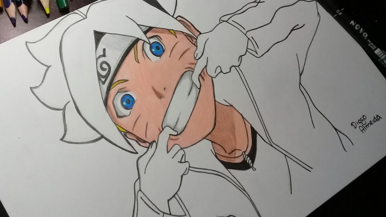 FACIL DE DESENHAR COMO DESENHAR KID BORUTO PASSO A PASSO 