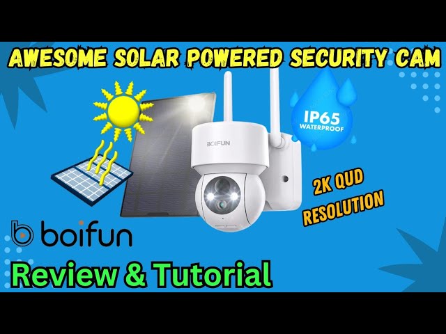 BOIFUN Solar Security Cam-Review & Tutorial #solar #camera #qhd