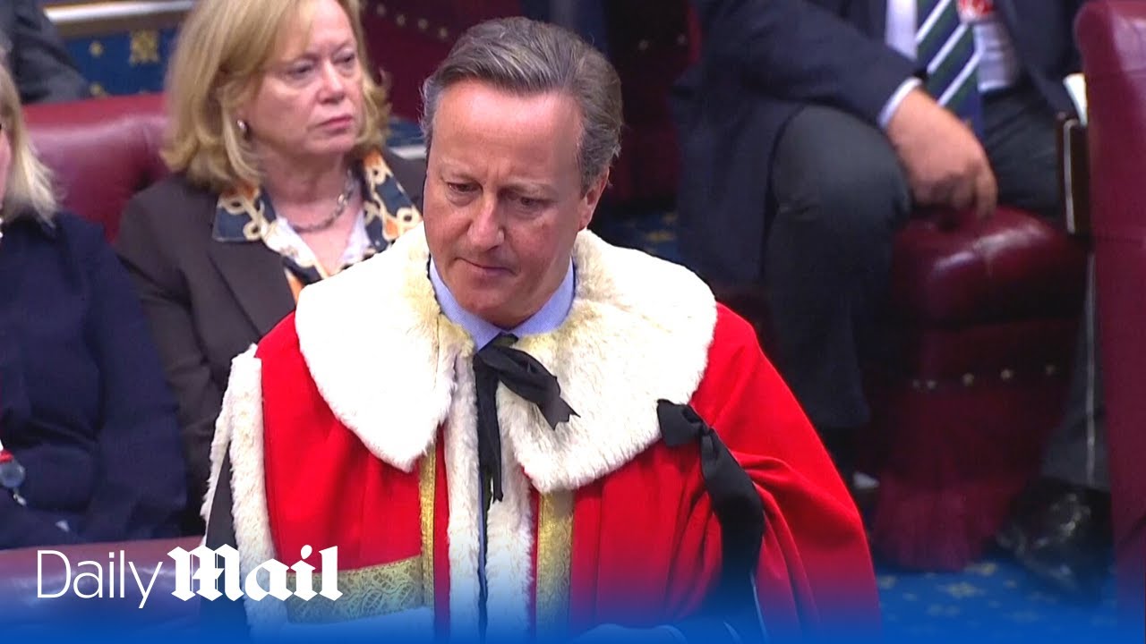 David Cameron is introduced to UK’s House of Lords after political return