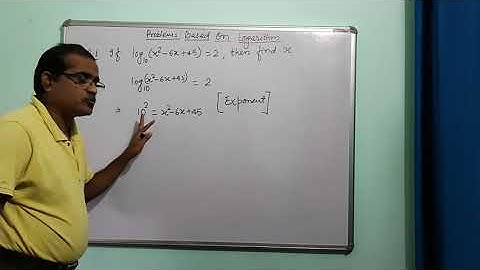 If log10(x2-6x+45)=2, then find x || problems on logarithm || learning with mit